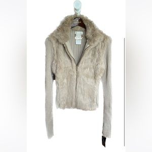 VINTAGE & PRISTINE $138 babyphat Jean Co. RARE fur top in ultra-rare XL !!!